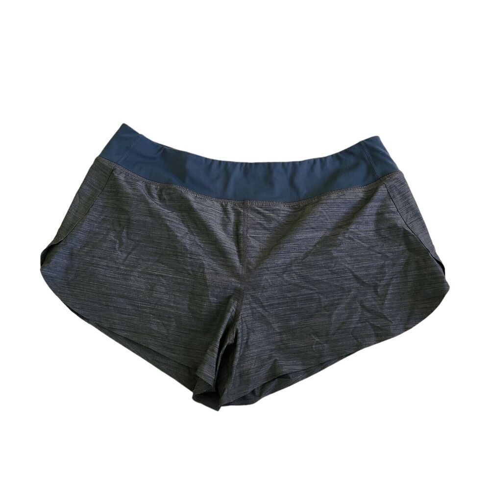 Athleta Run‎ With It Textured 3.5" Shorts XL Sequoia Blue Teal Athleisure Yoga